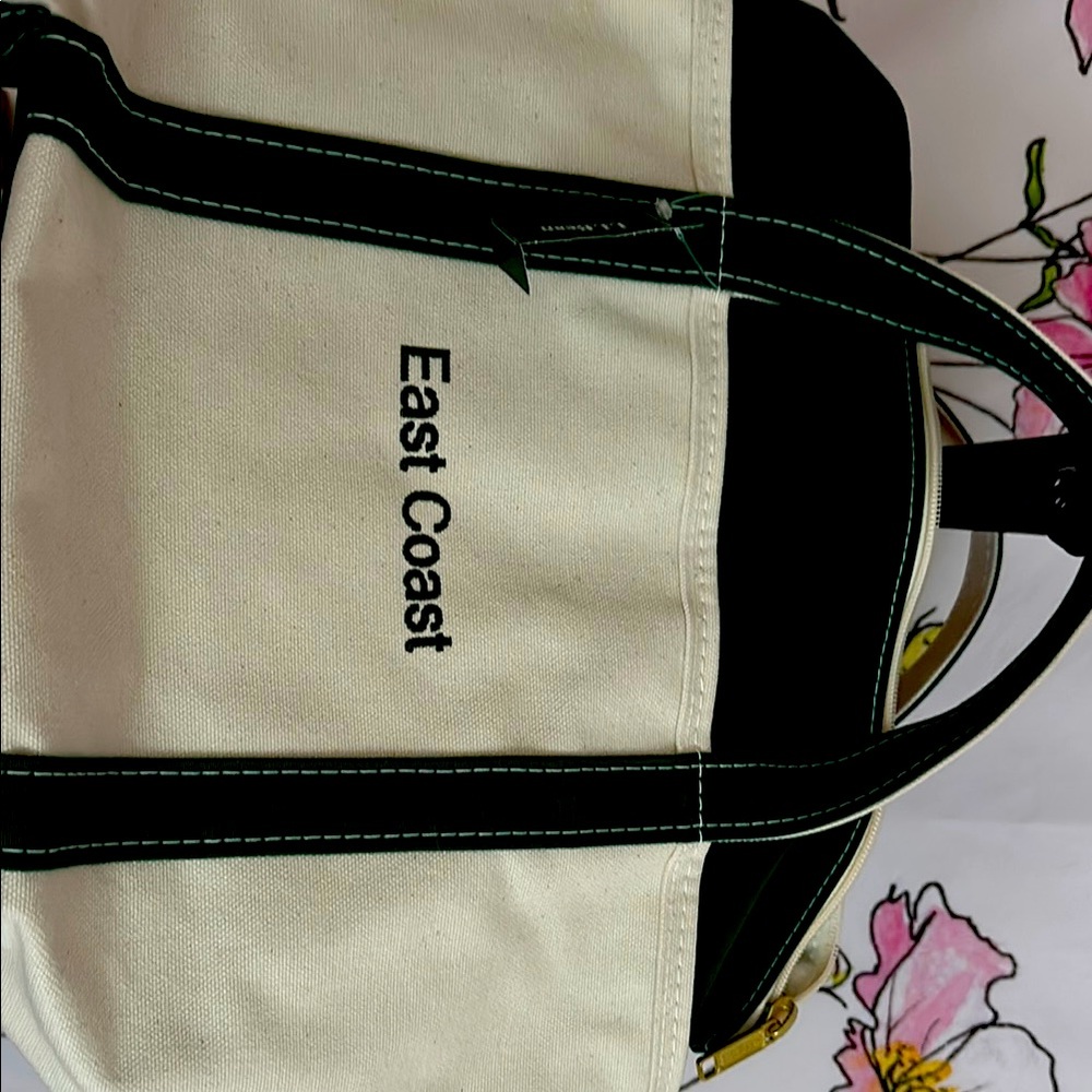 Green and Cream Tote Bag
